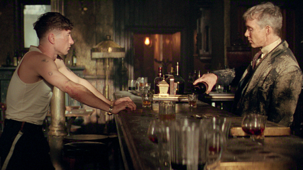 (L to R) Barry Keoghan and Cillian Murphy in 'Peaky Blinders: The Immortal Man'. Photo: Robert Viglasky/Netflix © 2026.