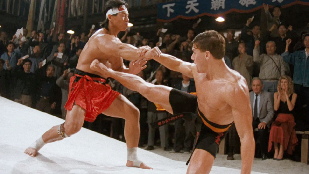 (Right) Jean-Claude Van Damme in 1988's 'Bloodsport'. Photo: Cannon Films.
