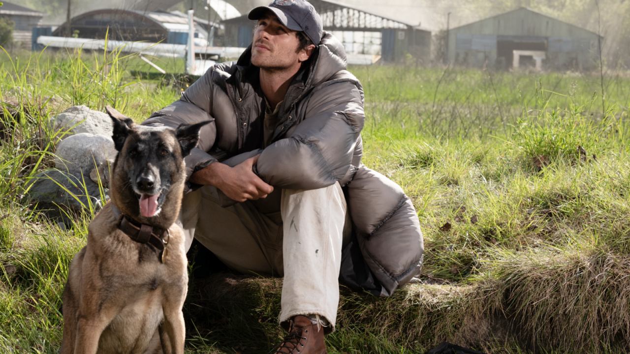 (Слева направо) Джаспер и Джейкоб Элорди в роли Хига в фильме студии 20th Century Studios «Собаки-звезды». Фото Фабио Ловино. © 2026 Студии 20 века. Все права защищены.