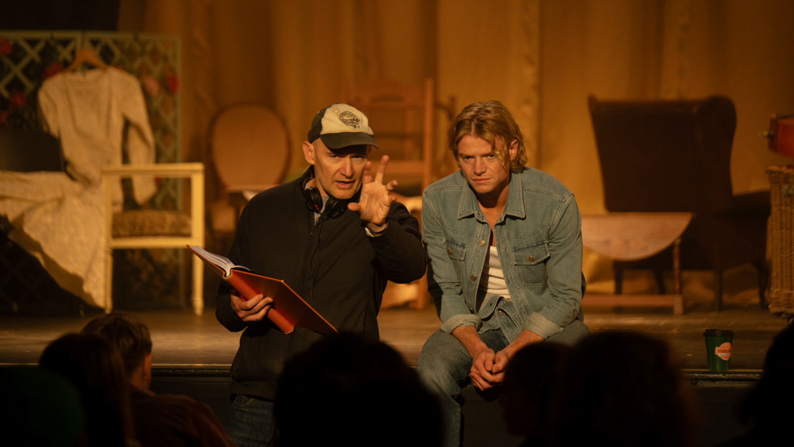 (L to R) Director James Watkins and Tom Rhys Harries on the set of DC Studios’ 'Clayface', a Warner Bros. Pictures Release. Photo Credit: Photo by Parisa Taghizadeh. Copyright: © 2026 Warner Bros. Ent. All Rights Reserved.