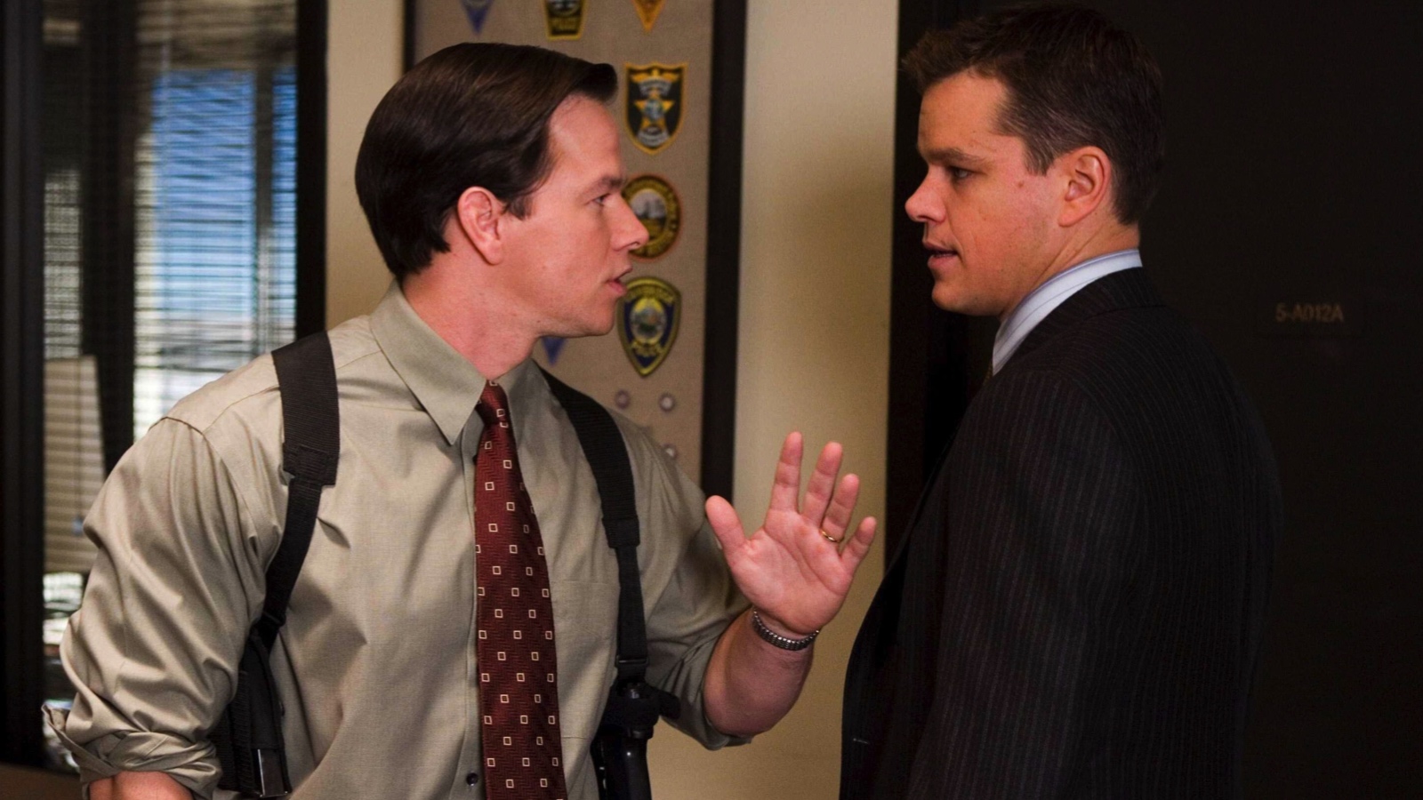 (L to R) Mark Wahlberg and Matt Damon in 'The Departed.' Photo: Warner Bros.