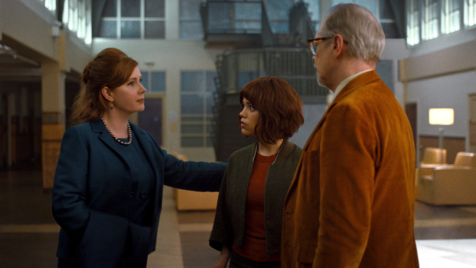(L to R) Amy Adams, Jenna Ortega and Steve Buscemi star in 'Klara and the Sun'. © 2026 CTMG, Inc. All Rights Reserved.