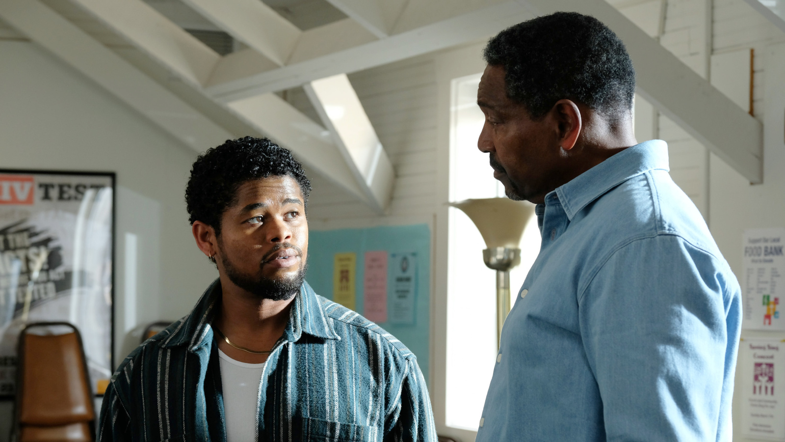 (L to R) Isaiah John as Leon Simmons, Mykelti Williamson as James 'Big Daddy' Kinsey in FX’s 'The Drop: A Snowfall Saga'. Photo: Ray Mickshaw/FX.