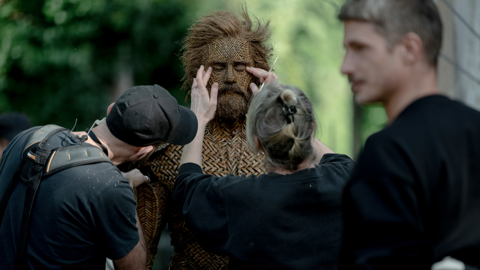 Alexander Skarsgård on the set of 'Wicker' by Eleanor Wilson and Alex Huston Fischer, an official selection of the 2026 Sundance Film Festival. Courtesy of Sundance Institute. Photo: Lol Crawley.